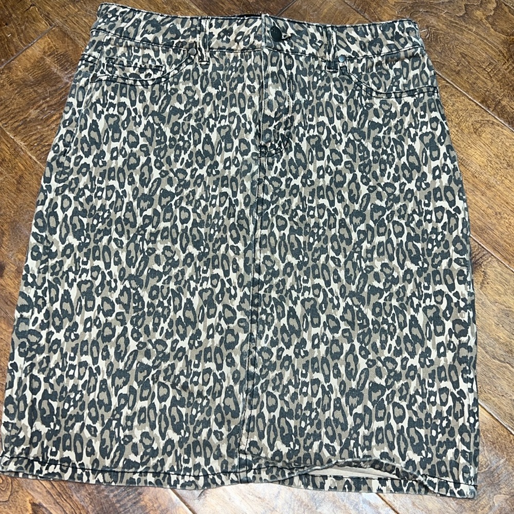 Cheetah print Jean skirt